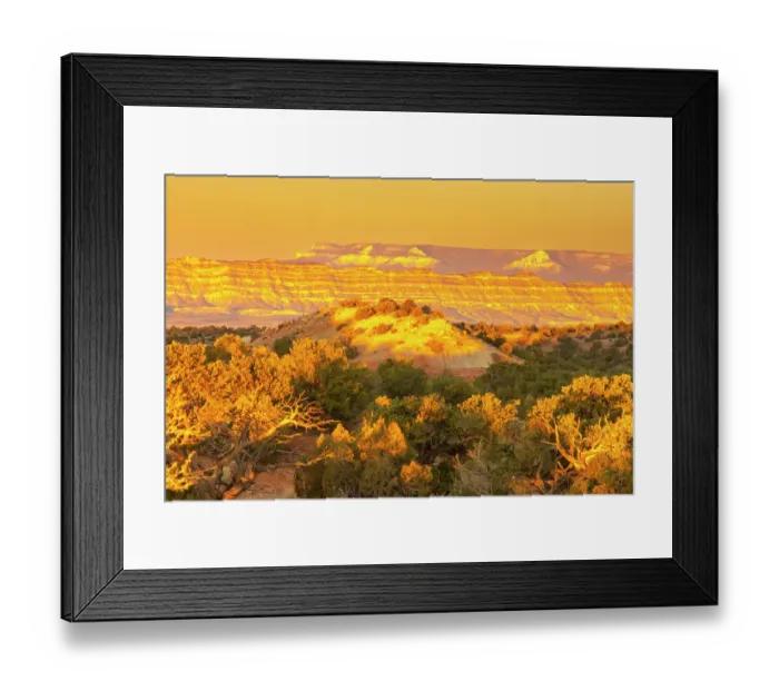 Framed Print : USA, Utah, Grand Staircase Escalante National Monument. Sunrise on cliff and valley Framed Print : USA, Utah, Grand Staircase Escalante National Monument. Sunrise on cliff and valley