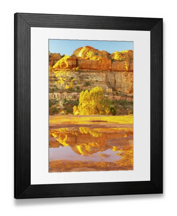 Framed Print : USA, Utah, Grand Staircase Escalante National Monument. Reflections in Escalante River Basin water Framed Print : USA, Utah, Grand Staircase Escalante National Monument. Reflections in Escalante River Basin water