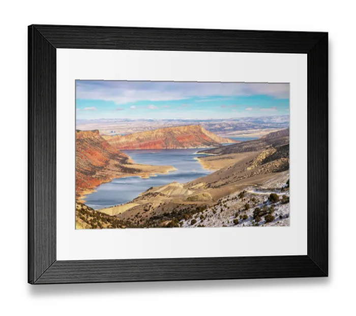 Framed Print : USA, Utah, Flaming Gorge Reservoir. Low water table in the gorge Framed Print : USA, Utah, Flaming Gorge Reservoir. Low water table in the gorge