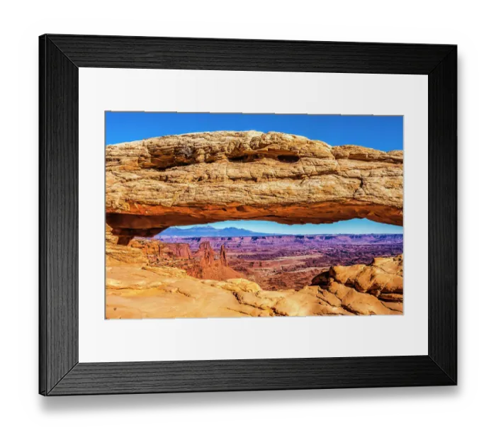 Framed Print : Mesa Arch, Red Rock Canyons, Canyonlands National Park, Moab, Utah