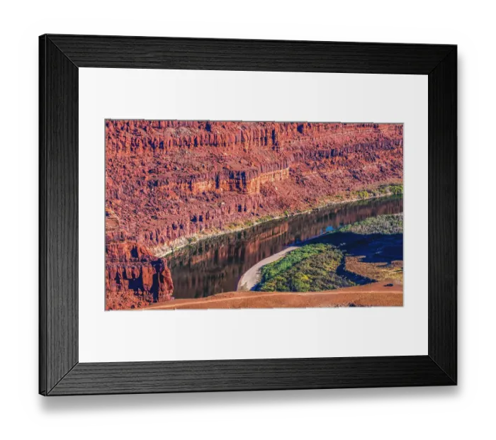 Framed Print : Green River, Grand View Point Overlook, Red Rock Canyons, Canyonlands National Park, Moab, Utah
