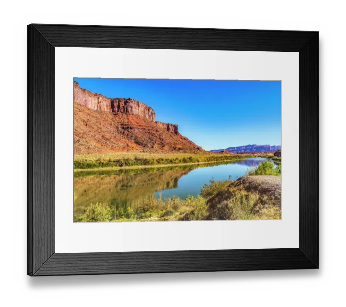 Framed Print : Sandy beach river access. Colorado River, Moab, Utah Framed Print : Sandy beach river access. Colorado River, Moab, Utah