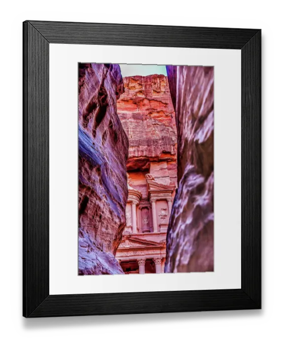 Framed Print : Treasury, Petra, Jordan. Treasury built by Nabataeans in 100 BC Framed Print : Treasury, Petra, Jordan. Treasury built by Nabataeans in 100 BC