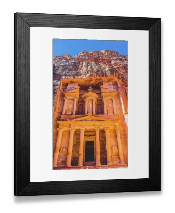 Framed Print : Treasury, Petra, Jordan. Built by Nabataeans in 100 BC