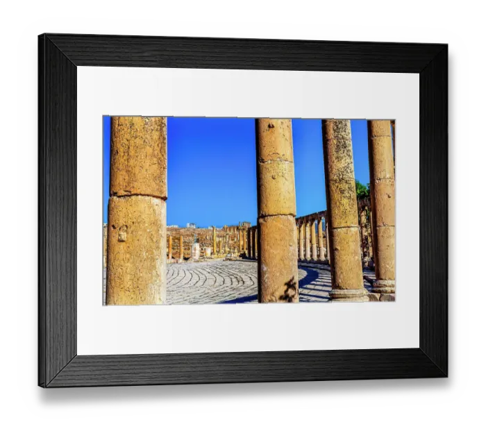 Framed Print : Ancient Roman City, Jerash, Jordan. Came to power 300 BC to 600 AD