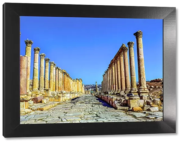 Corinthian columns, Jerash, Jordan. Jerash from 300 BC to 600 AD Most original Roman City in Middle East