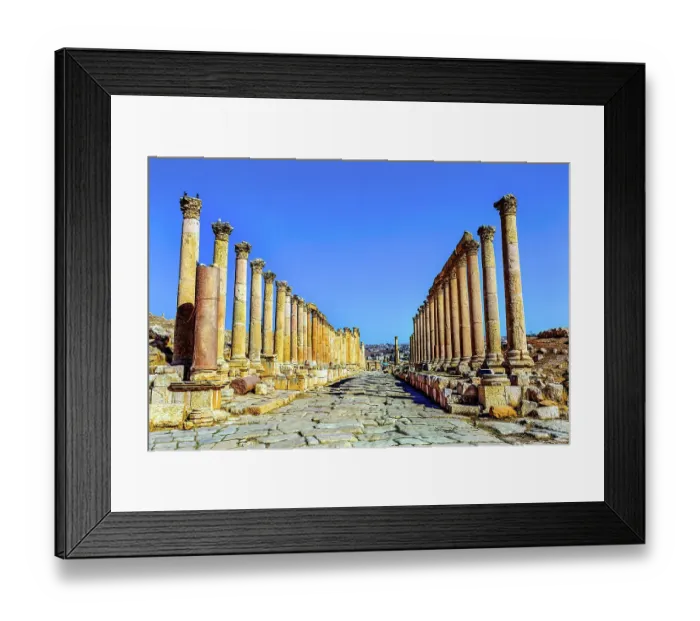Framed Print : Corinthian columns, Jerash, Jordan. Jerash from 300 BC to 600 AD Most original Roman City in Middle East Framed Print : Corinthian columns, Jerash, Jordan. Jerash from 300 BC to 600 AD Most original Roman City in Middle East