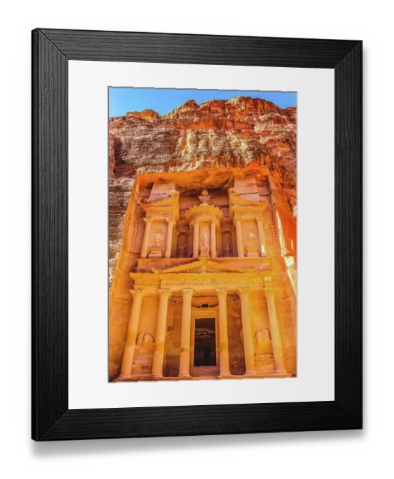 Framed Print : Treasury, Petra, Jordan. Treasury built by Nabataeans in 100 BC Framed Print : Treasury, Petra, Jordan. Treasury built by Nabataeans in 100 BC