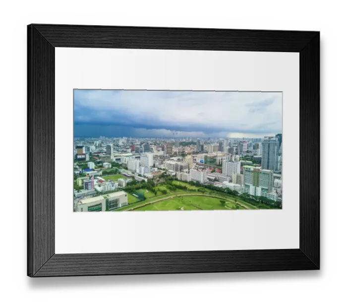 Framed Print : Bangkok, Thailand. Views over downtown Bangkok, Thailand Framed Print : Bangkok, Thailand. Views over downtown Bangkok, Thailand