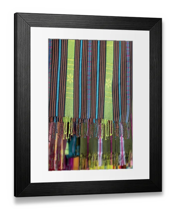 Framed Print : Southeast Asia, East Timor, aka Timor Leste, capital city of Dili. Fabric Market, aka Tais Market. Traditional Timorese textiles