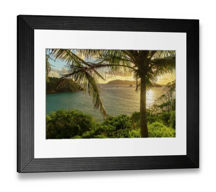 Framed Print : Tobago. Sunrise on island and ocean Framed Print : Tobago. Sunrise on island and ocean