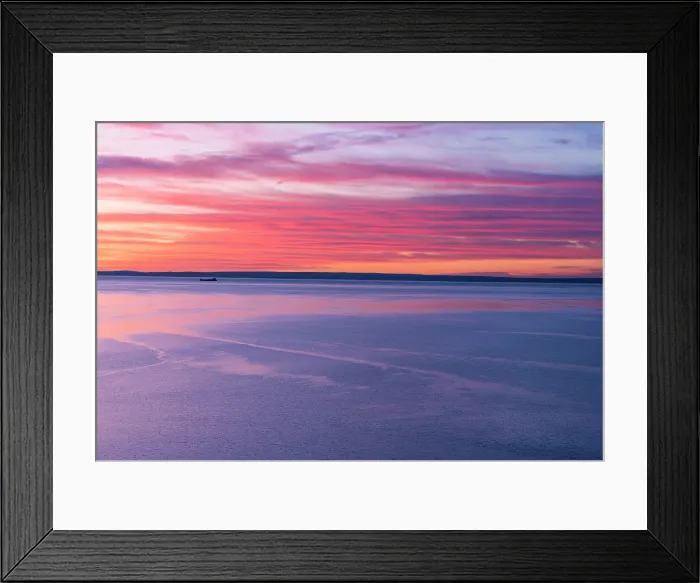 Framed Print : Canada, Quebec, Parc National du Fjord-du-Saguenay. Sunrise along the Saguenay River