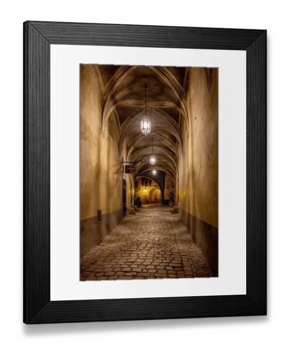 Framed Print : Hallway at Cesky Krumlov Castle in the Czech Republic Framed Print : Hallway at Cesky Krumlov Castle in the Czech Republic