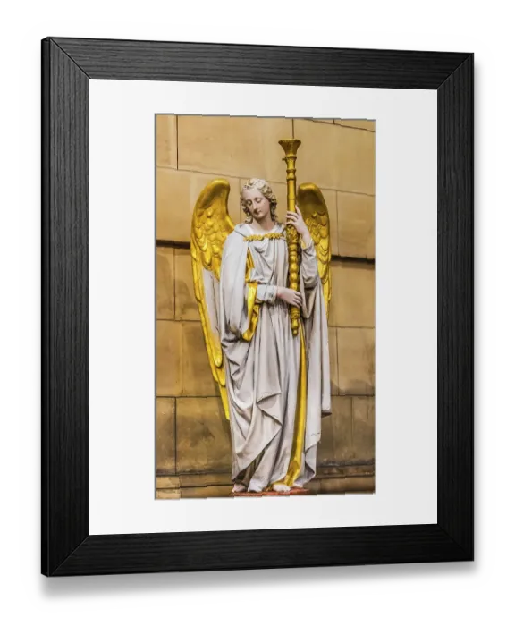 Framed Print : Angel statue, Marseille, France. Constructed 1800's