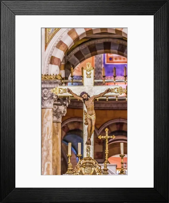 Framed Print : Crucifix Marseille Cathedral, Marseille, France. Constructed 1800's Framed Print : Crucifix Marseille Cathedral, Marseille, France. Constructed 1800's