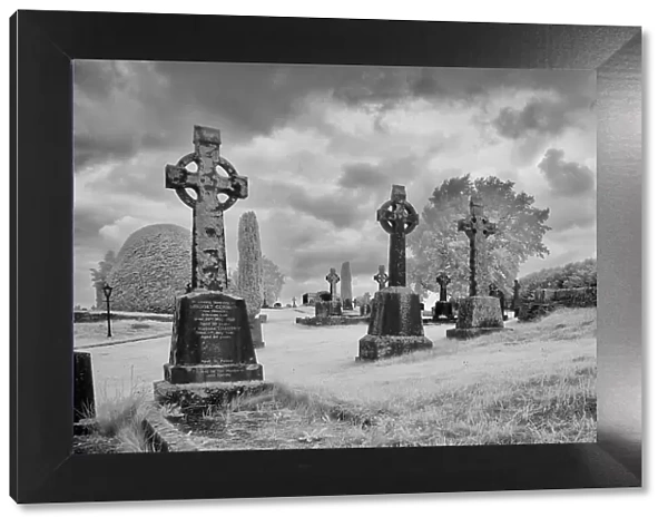 Celtic crosses, common in Ireland. County Mayo, Ireland
