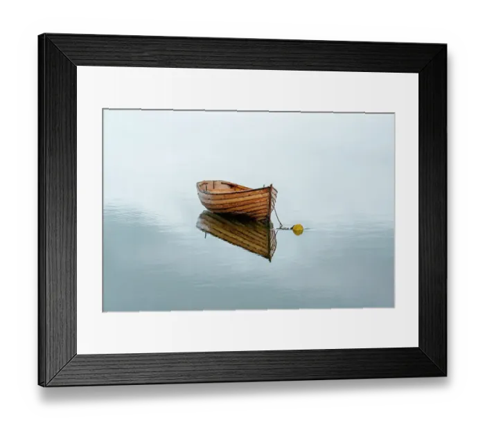Framed Print : Wooden boat at anchorage is the epitome of simplicity. Westport, County Mayo, Ireland Framed Print : Wooden boat at anchorage is the epitome of simplicity. Westport, County Mayo, Ireland