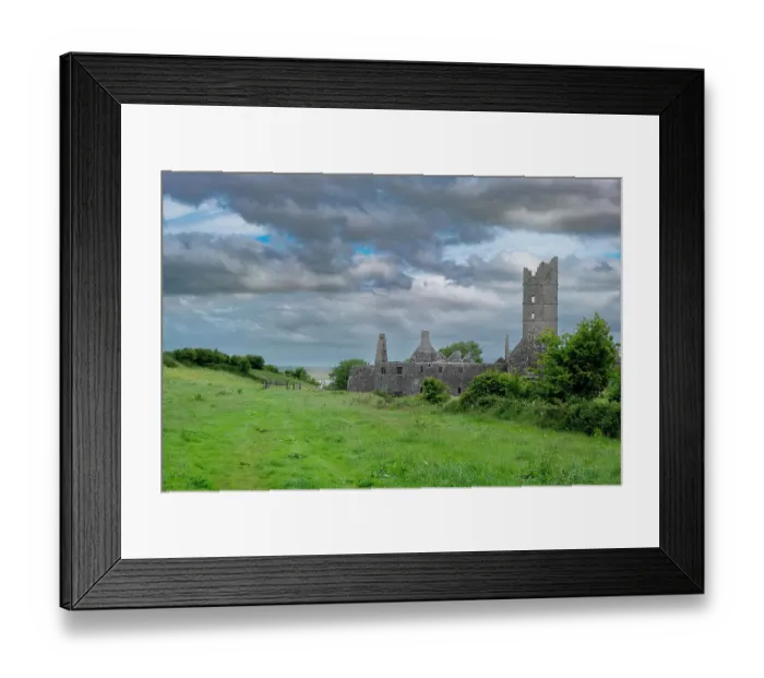 Framed Print : Overview of massive Moyne Abbey, County Mayo, Ireland Framed Print : Overview of massive Moyne Abbey, County Mayo, Ireland