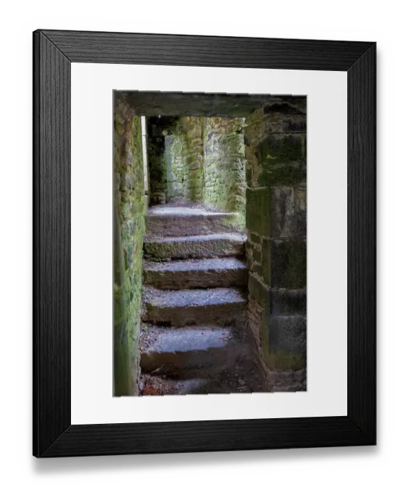 Framed Print : Ross Errily Friary. Located in County Clare, Ireland. These ancient stairs lead to a room that no longer has a roof Framed Print : Ross Errily Friary. Located in County Clare, Ireland. These ancient stairs lead to a room that no longer has a roof