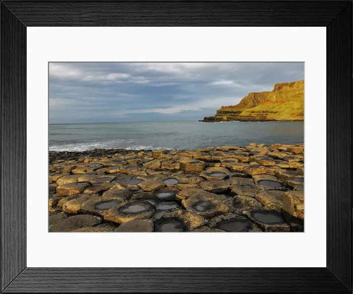 Framed Print : Basalt at the Giant's Causeway near in County Antrim, Northern Ireland Framed Print : Basalt at the Giant's Causeway near in County Antrim, Northern Ireland
