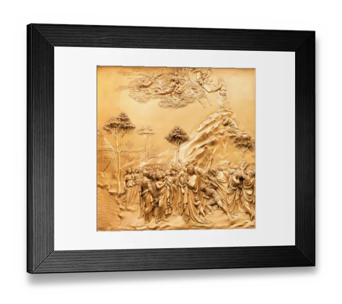 Framed Print : Duomo Santa Maria del Fiore. Golden decorations on the East Door or Gates of Paradise by Lorenzo Ghiberti. Tuscany, Italy Framed Print : Duomo Santa Maria del Fiore. Golden decorations on the East Door or Gates of Paradise by Lorenzo Ghiberti. Tuscany, Italy