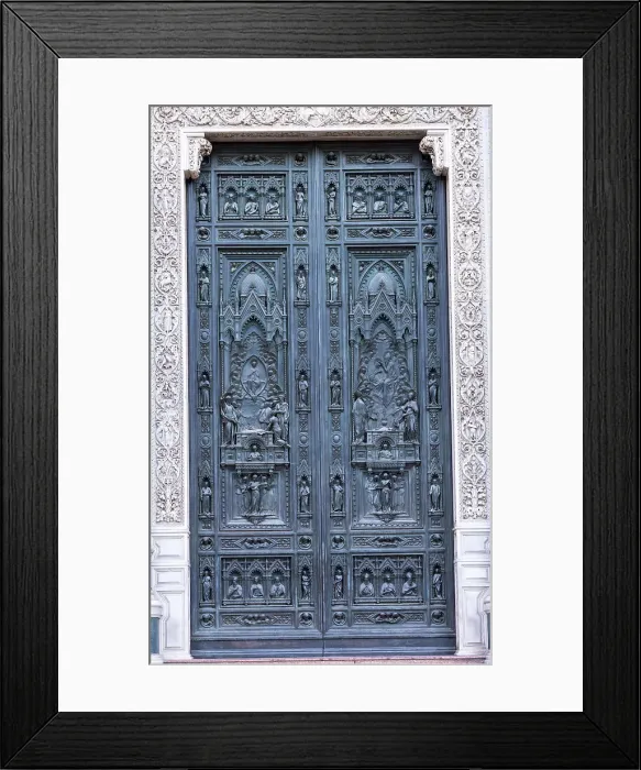 Framed Print : Front door. Duomo Santa Maria del Fiore. Tuscany, Italy Framed Print : Front door. Duomo Santa Maria del Fiore. Tuscany, Italy