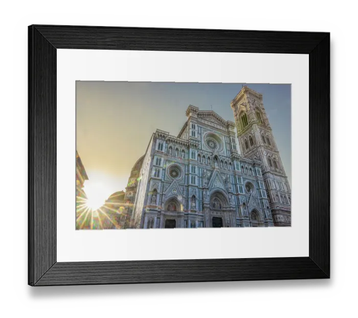 Framed Print : Sunrise. Duomo Santa Maria del Fiore. Tuscany, Italy