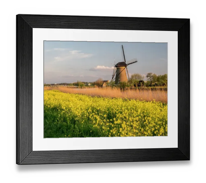 Framed Print : Netherland, Kinderdijk. Windmills along the canal Framed Print : Netherland, Kinderdijk. Windmills along the canal