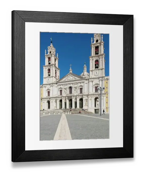 Framed Print : Marfa, Portugal. A monumental Baroque and Neoclassical palace-monastery. Construction began in 1717 under King John V of Portugal and was completed in 1755 Framed Print : Marfa, Portugal. A monumental Baroque and Neoclassical palace-monastery. Construction began in 1717 under King John V of Portugal and was completed in 1755