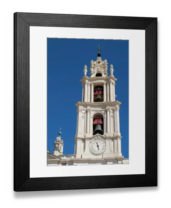 Framed Print : Marfa, Portugal. A monumental Baroque and Neoclassical palace-monastery. Construction began in 1717 under King John V of Portugal and was completed in 1755 Framed Print : Marfa, Portugal. A monumental Baroque and Neoclassical palace-monastery. Construction began in 1717 under King John V of Portugal and was completed in 1755