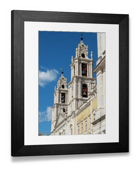 Framed Print : Marfa, Portugal. A monumental Baroque and Neoclassical palace-monastery. Construction began in 1717 under King John V of Portugal and was completed in 1755 Framed Print : Marfa, Portugal. A monumental Baroque and Neoclassical palace-monastery. Construction began in 1717 under King John V of Portugal and was completed in 1755