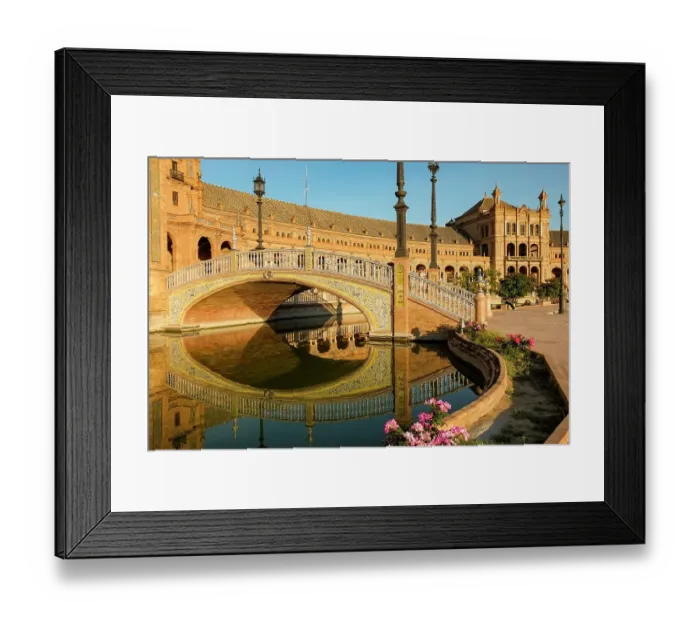Framed Print : Seville, Spain. Plaza de Espana. It was built in 1928 for the Ibero-American Exposition of 1929 Framed Print : Seville, Spain. Plaza de Espana. It was built in 1928 for the Ibero-American Exposition of 1929