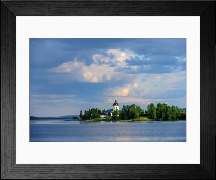 Framed Print : Sweden, Jamtland, Hammerdal. Hammerdal Church built in 1782