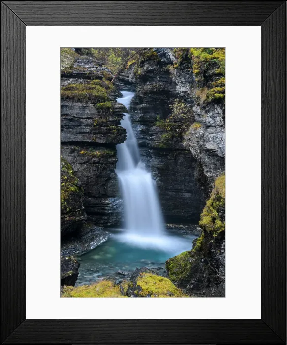 Framed Print : Sweden, Norrbotten, Abisko. Waterfall near Abisko Framed Print : Sweden, Norrbotten, Abisko. Waterfall near Abisko