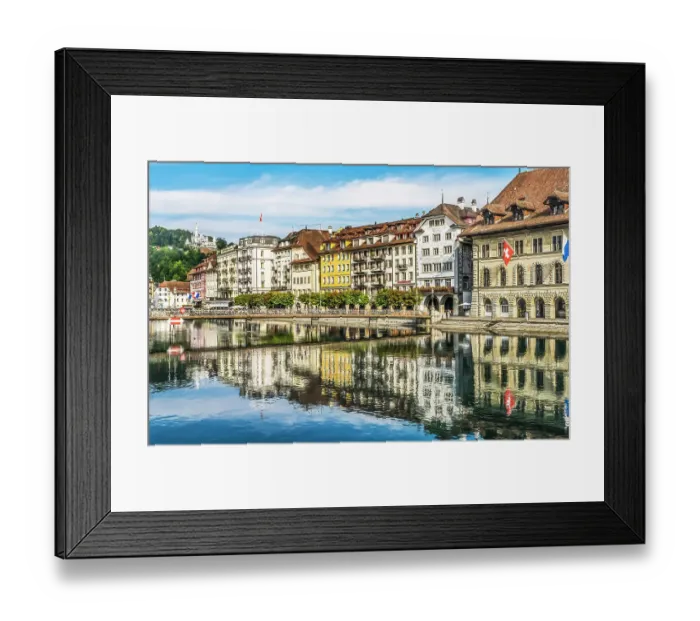 Framed Print : Colorful buildings, Lucerne, Switzerland Framed Print : Colorful buildings, Lucerne, Switzerland