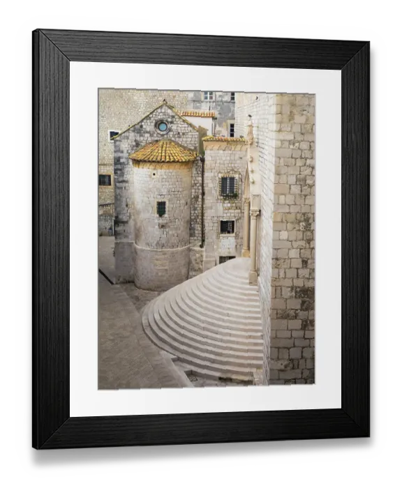 Framed Print : Croatia, Dubrovnik. Stairs of Dominican Monastery in old town Dubrovnik Framed Print : Croatia, Dubrovnik. Stairs of Dominican Monastery in old town Dubrovnik