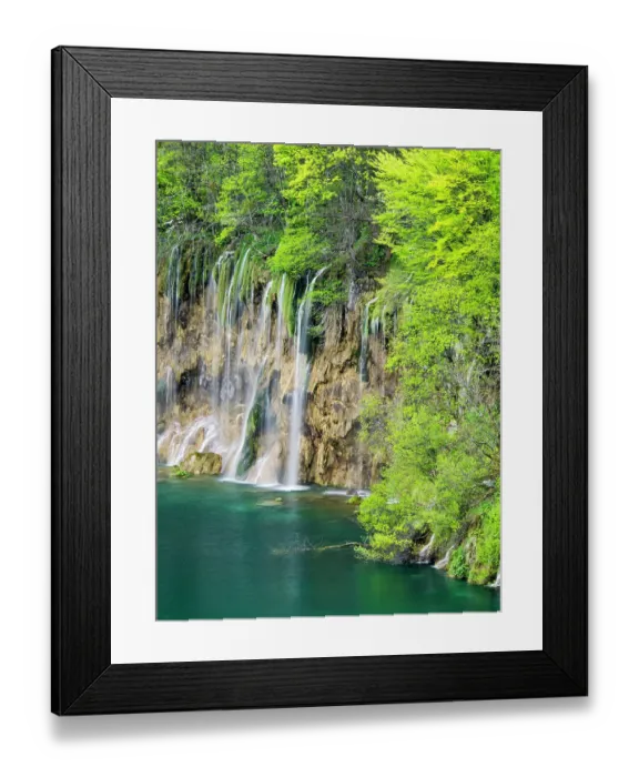 Framed Print : Croatia, Plitvice Lakes National Park. The Plitvice Lakes in the National Park Plitvicka Jezera in Croatia. The lakes are a UNESCO Would Heritage Site