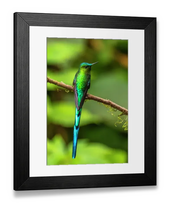 Framed Print : Ecuador, Guango. Long-tailed sylph hummingbird close-up Framed Print : Ecuador, Guango. Long-tailed sylph hummingbird close-up