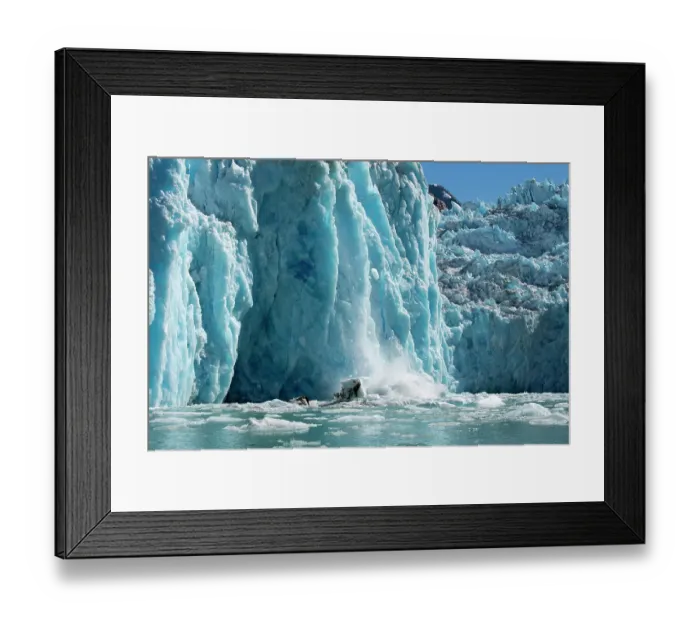 Framed Print : USA, SE Alaska, Inside Passage, Fords Terror Wilderness, Tracy Arm, South Sawyer Glacier. Glacier face calving Framed Print : USA, SE Alaska, Inside Passage, Fords Terror Wilderness, Tracy Arm, South Sawyer Glacier. Glacier face calving