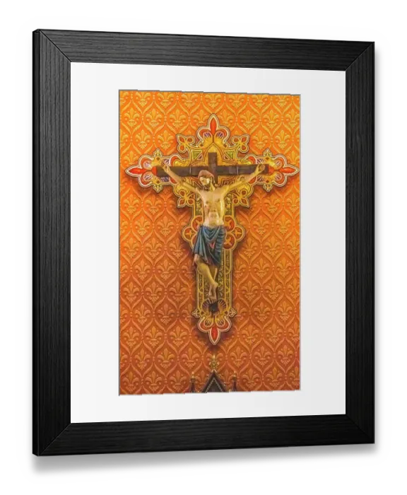 Framed Print : Pamplona Crucifix, St. Augustine Cathedral, Tucson, Arizona. Founded 1776 13th Century Crucifix from Spain