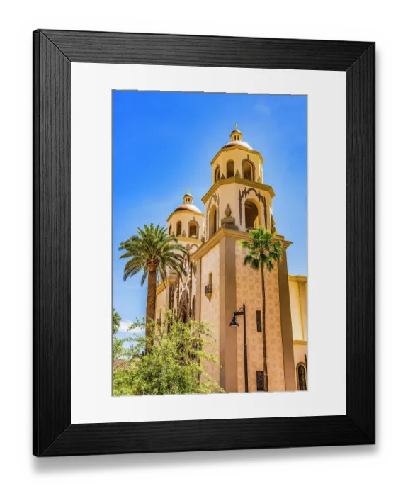 Framed Print : St. Augustine Cathedral, Tucson, Arizona. Founded 1776 Redone 1800's