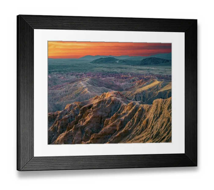 Framed Print : USA, California, Anza-Borrego Desert State Park. Barren desert landscape at sunrise Framed Print : USA, California, Anza-Borrego Desert State Park. Barren desert landscape at sunrise