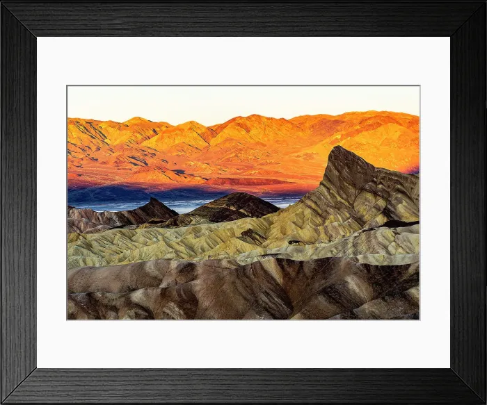 Framed Print : Death Valley, Zabriskie Point sunrise Framed Print : Death Valley, Zabriskie Point sunrise