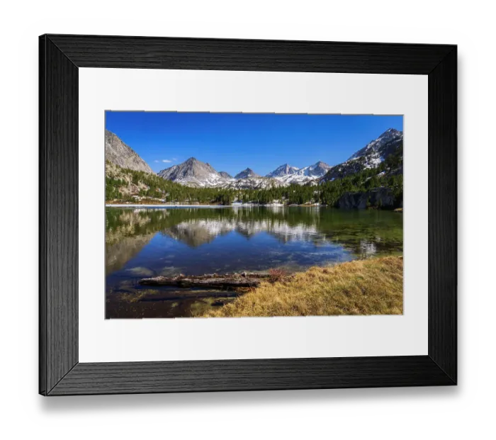 Framed Print : Long Lake in Little Lakes Valley, John Muir Wilderness, California, USA