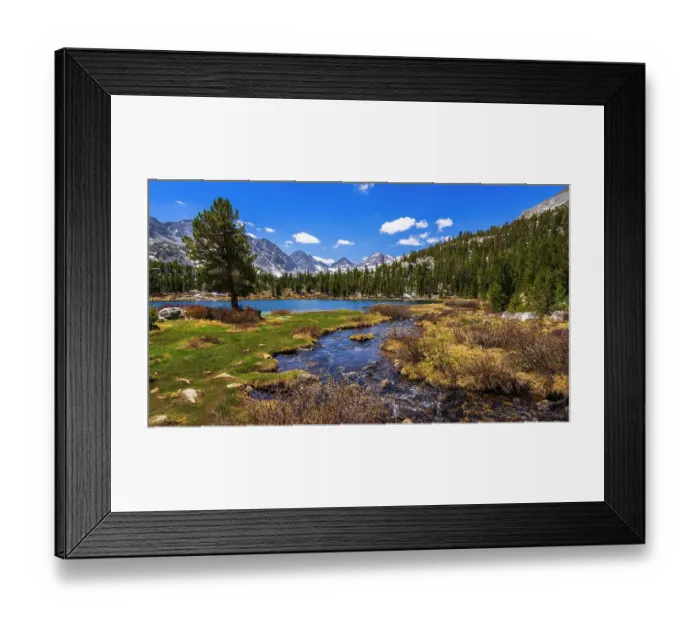 Framed Print : Heart Lake in Little Lakes Valley, John Muir Wilderness, California, USA