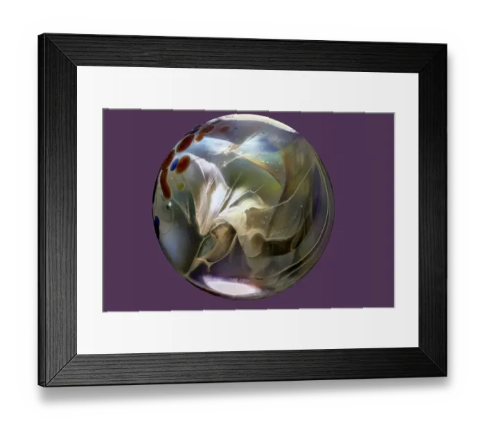 Framed Print : USA, Colorado, Fort Collins. Borosilicate marble close-up