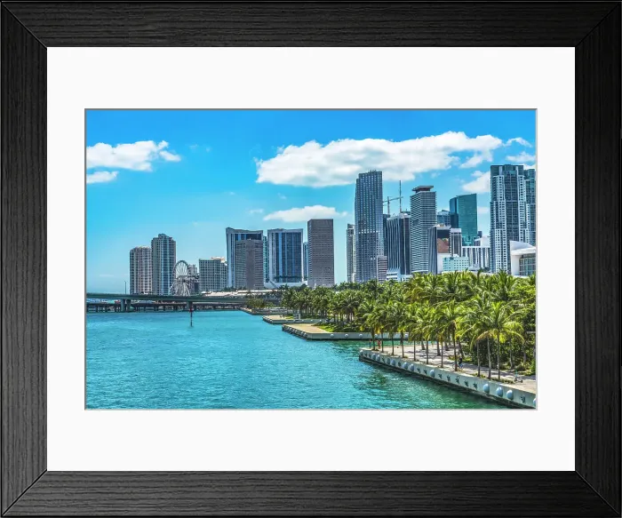 Framed Print : Downtown skyscrapers, Miami, Florida