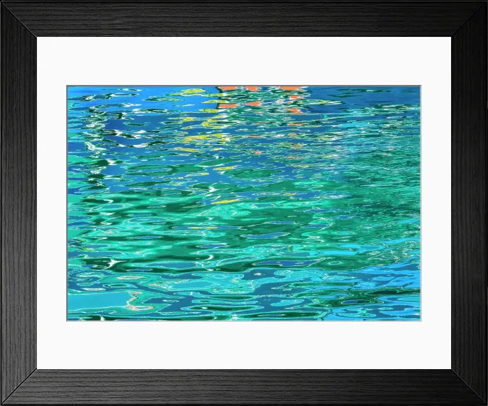 Framed Print : Water reflection, South Channel Marina Port, Miami, Florida