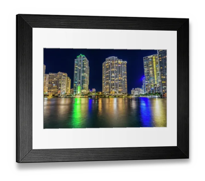 Framed Print : Downtown riverwalk, Miami, Florida