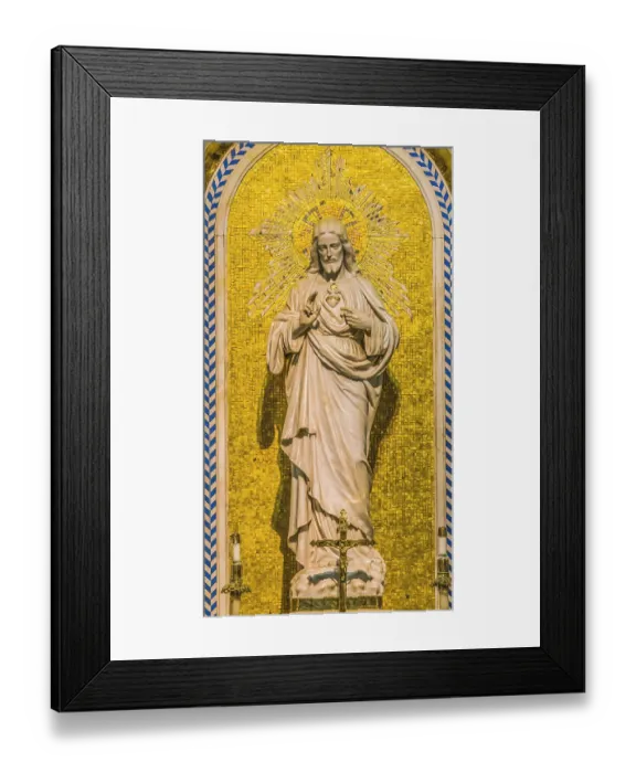 Framed Print : Historic Gesu Church, Miami, Florida. Founded in 1898 oldest Catholic church in South Florida. Church built 1920's
